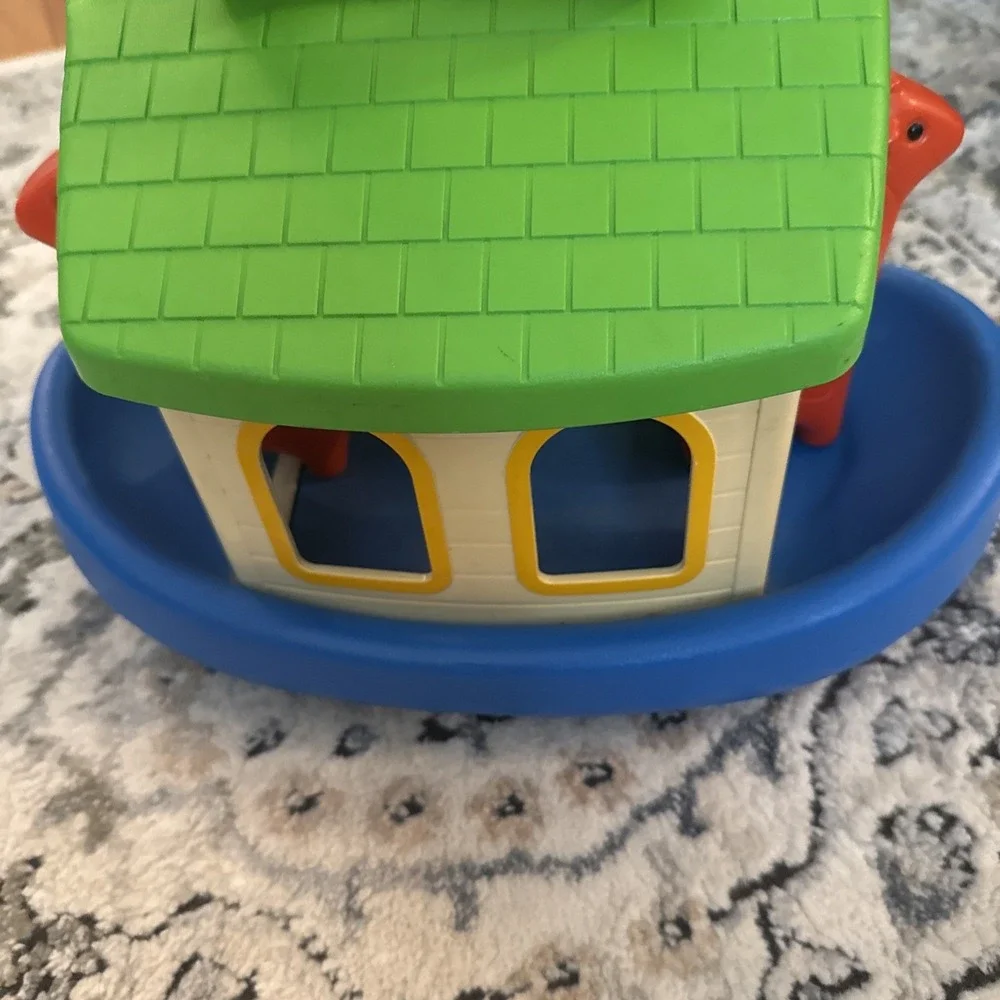 Rare/Vintage (1991) Little Tikes Noah's Ark Floating Boat Toy 3 Animals 🦒🐘🌈